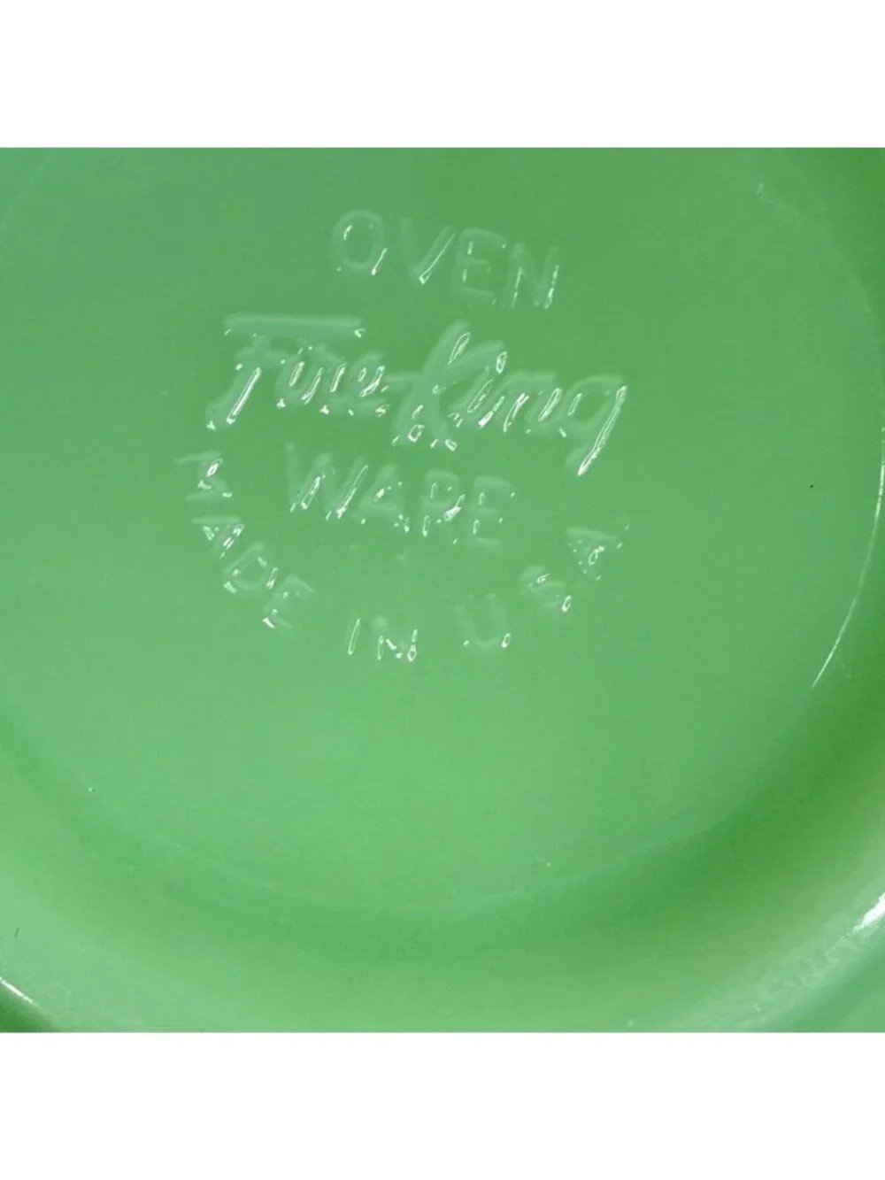 VTG Fire King Jadeite Mixing Bowl 6 Inch Marked #11 Ovenware USA Green 3
